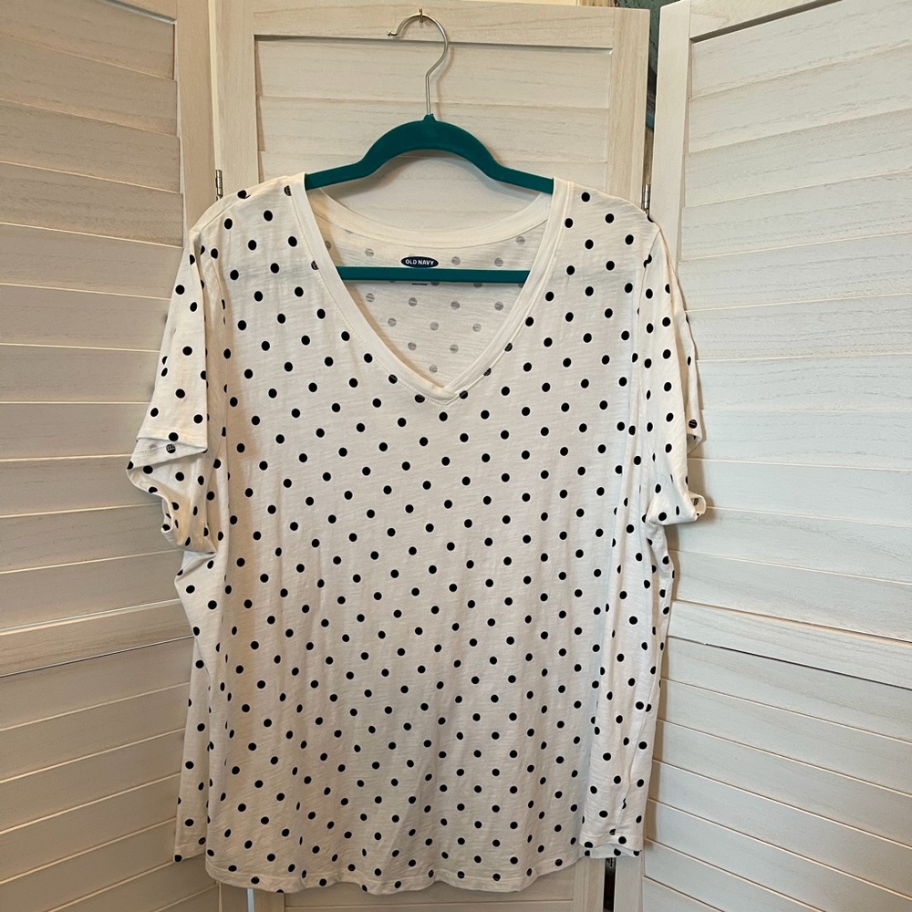 Old navy polka dot everywear top short sleeve plus size 2X